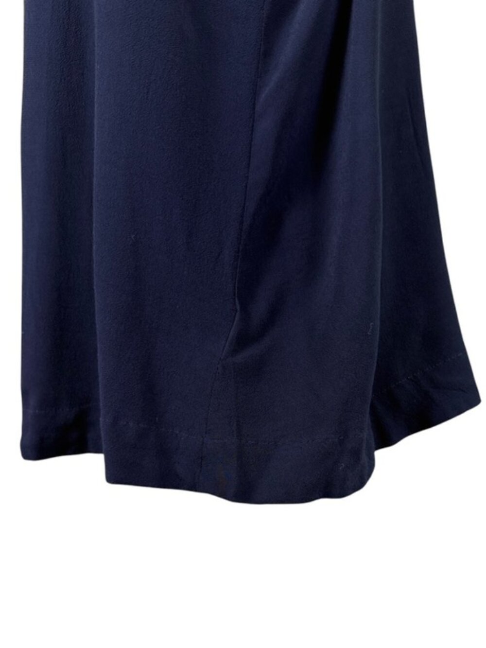 Free People Navy Cowl Neck Open Back Flowy Tunic Top M Boho Minimalist - Picture 6 of 8